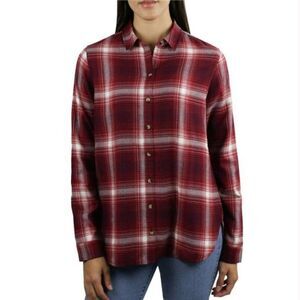 NWT Jachs Girlfriend Super Soft Flannel 2 Side Pockets Plaid Button Front Shirt